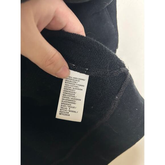 James Perse Standard Womens Sweater Black Full Zip Hoodie Adult Size 4/XL - Picture 3 of 5